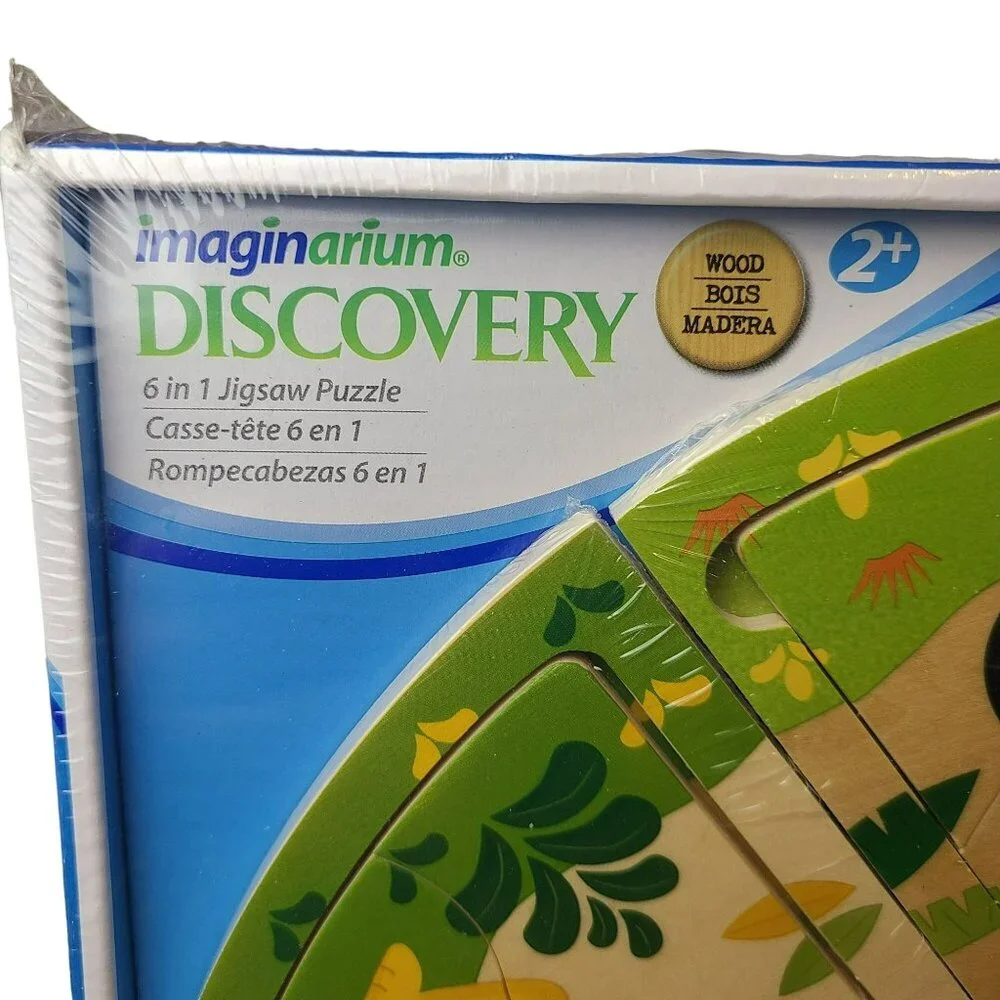 Imaginarium Discovery 6 in 1 Wood Jigsaw Puzzle Toys R Us New Sealed Age 2+